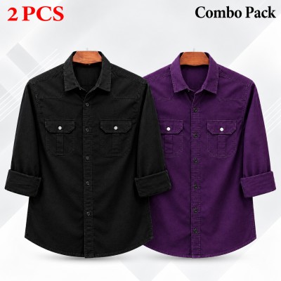 Stylish Double Pocket Casual Shirt (Oxford Croton)