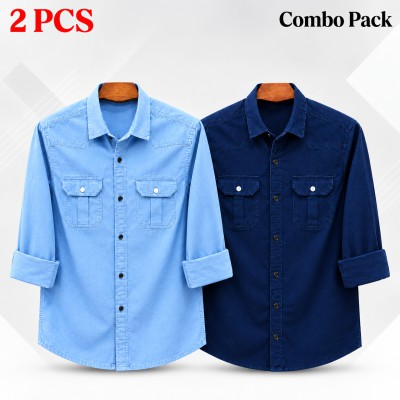 Stylish Double Pocket Casual Shirt (Oxford Croton)