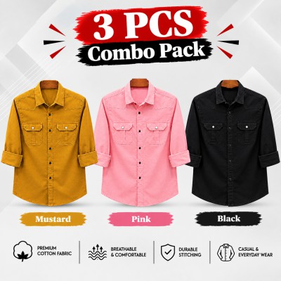 Stylish Double Pocket Casual Shirt (Oxford Croton)