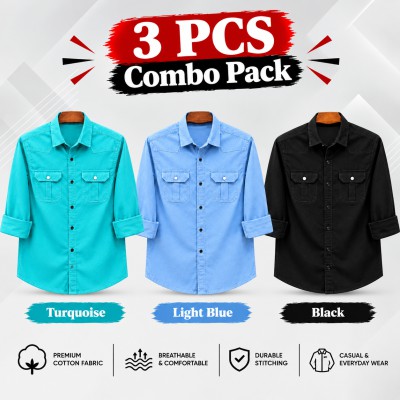 Stylish Double Pocket Casual Shirt (Oxford Croton)
