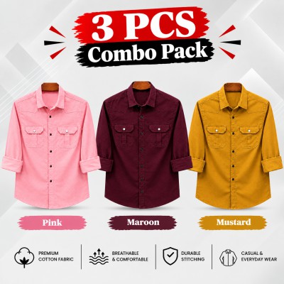 Stylish Double Pocket Casual Shirt (Oxford Croton)