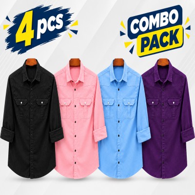 Stylish Double Pocket Casual Shirt (Oxford Croton)